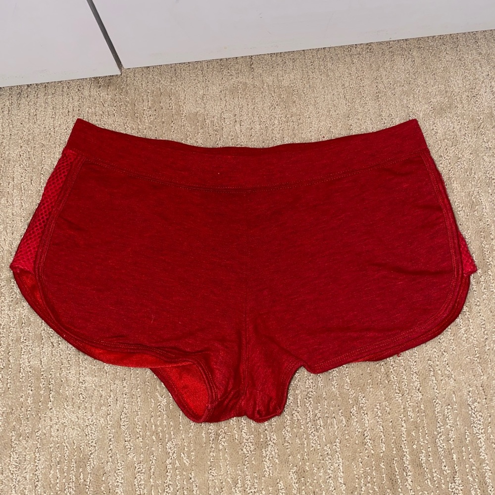 Red fabletics shorts